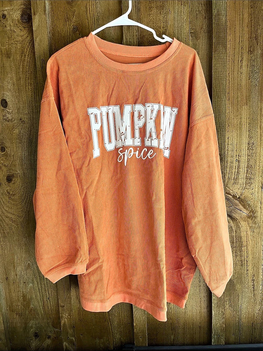 Graphic Long Sleeve Top in Orange Size XL